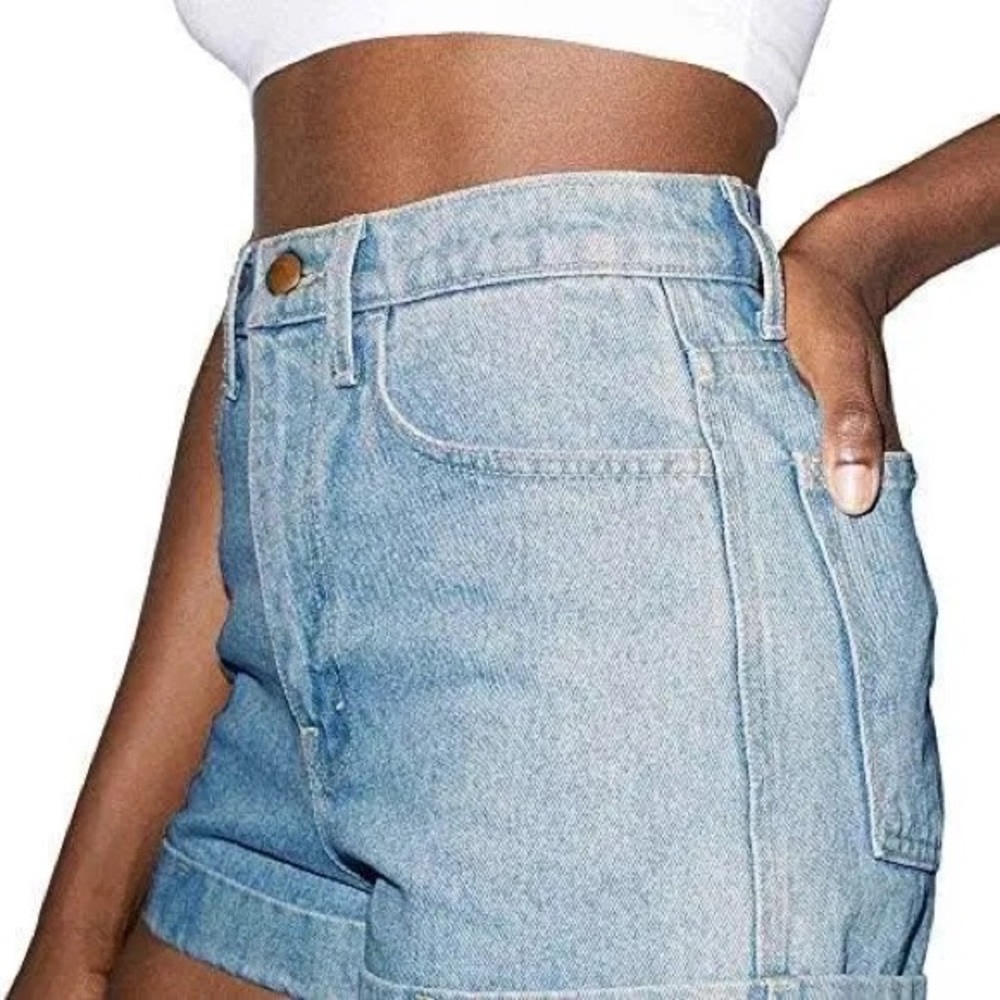American apparel high waisted jean shorts